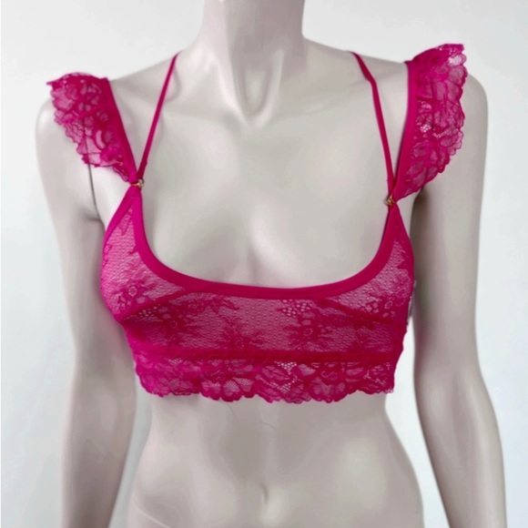 Honeydew Bright Pink Lace Bralette‎ - Picture 1 of 7